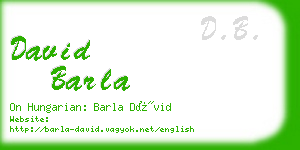 david barla business card